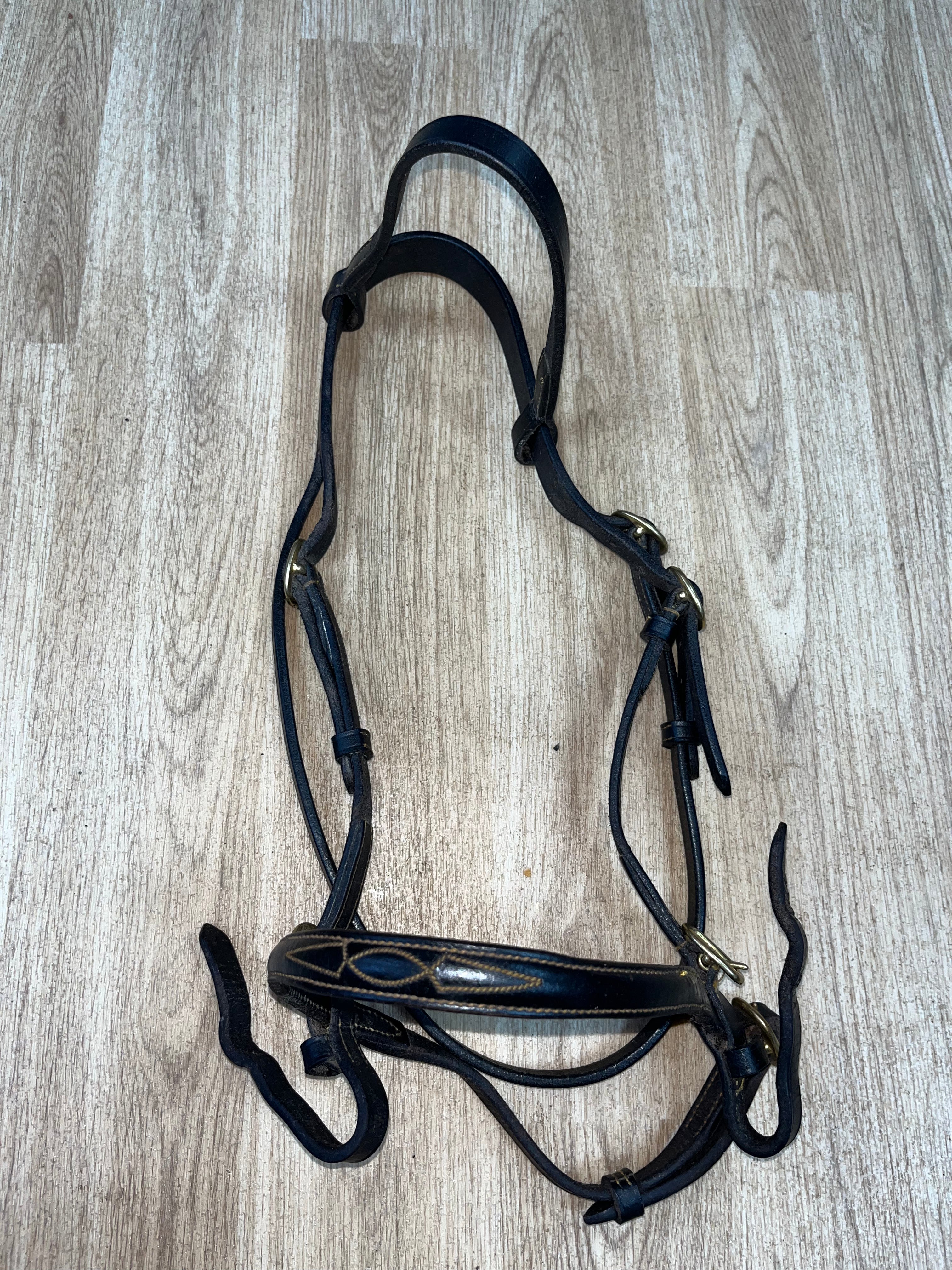 Inhand Bridle Brown Pony