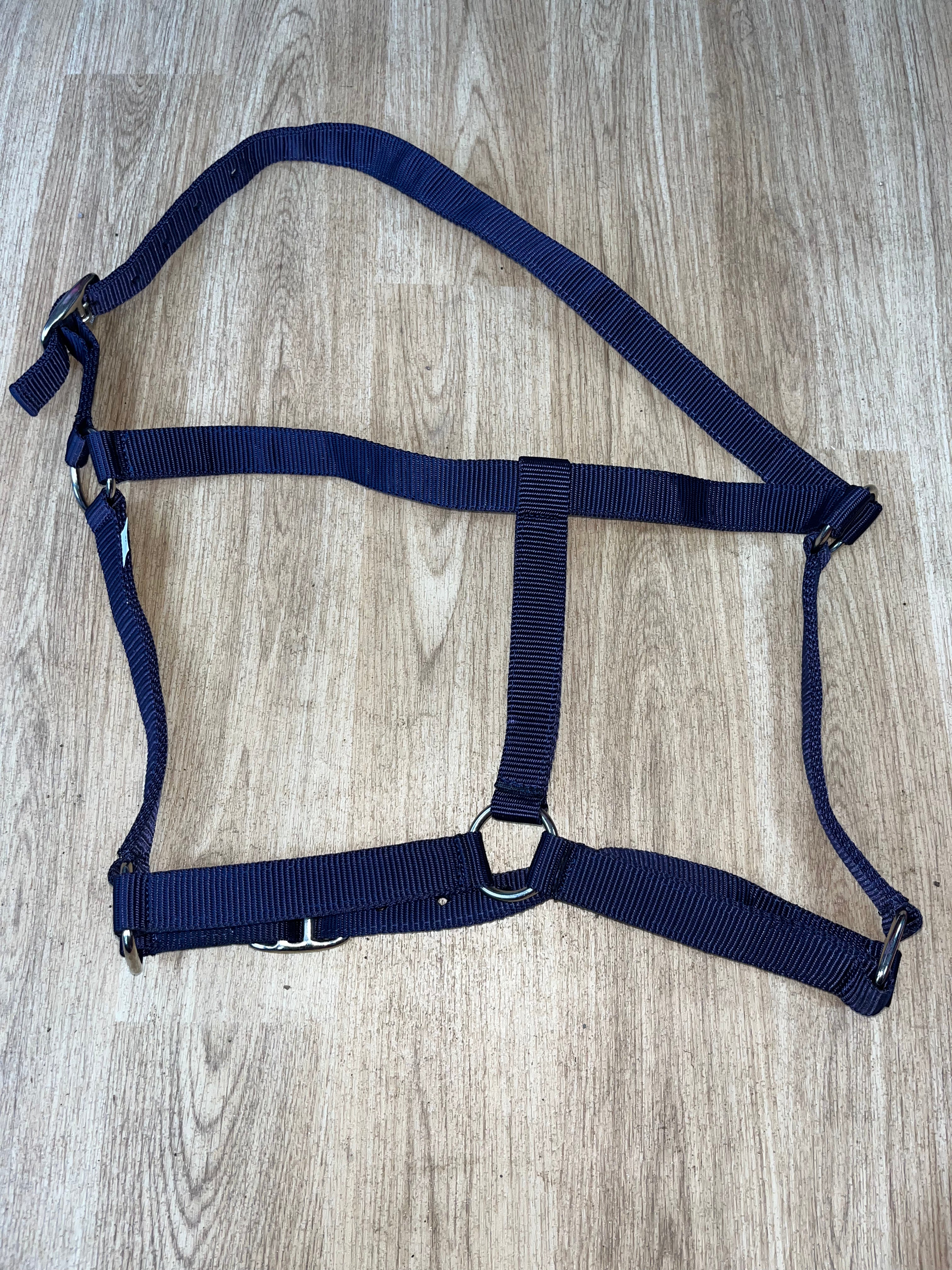 Navy Nylon Headcollars Size Full