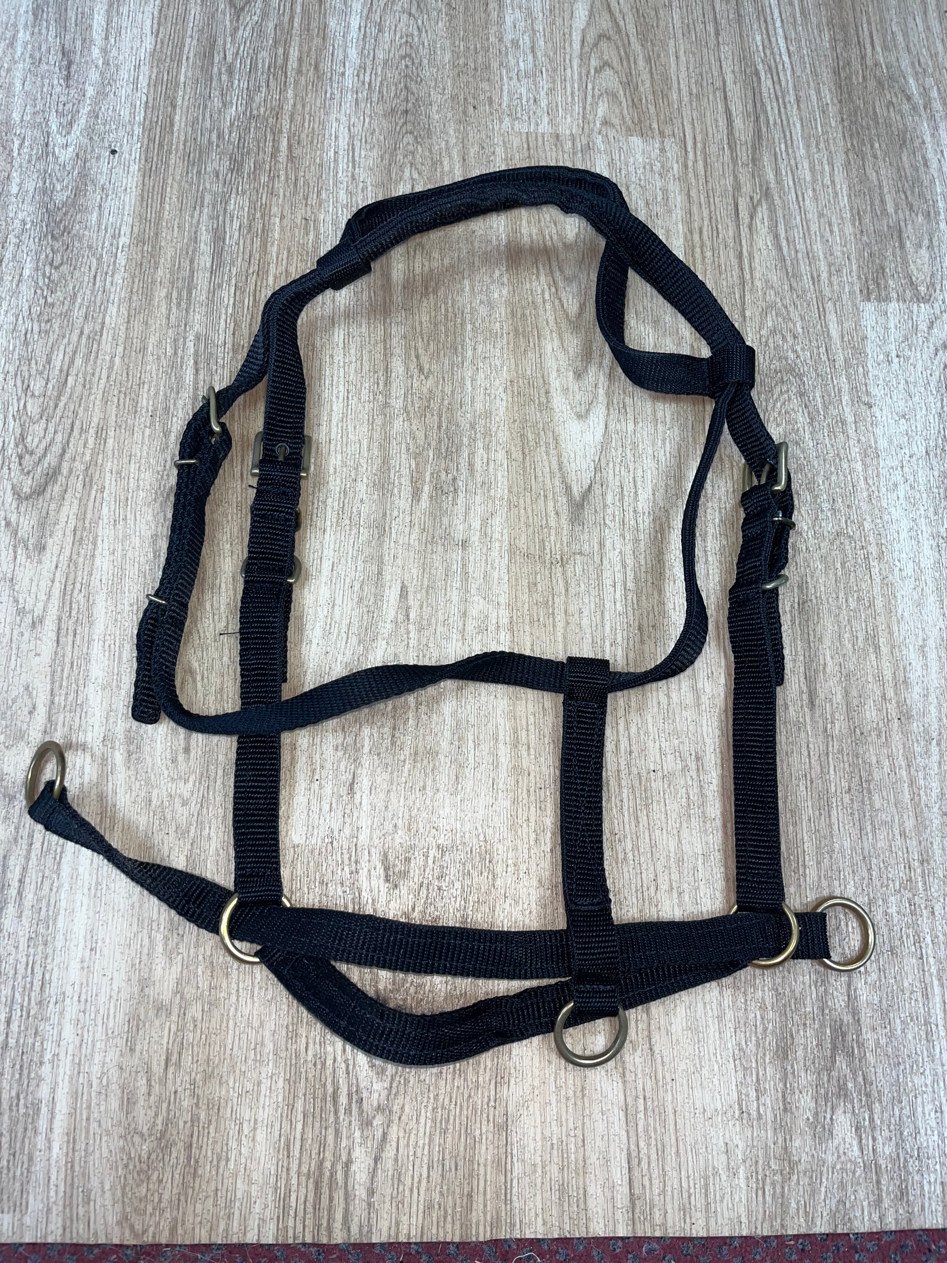 Synthetic Black Bitless Bridle Full