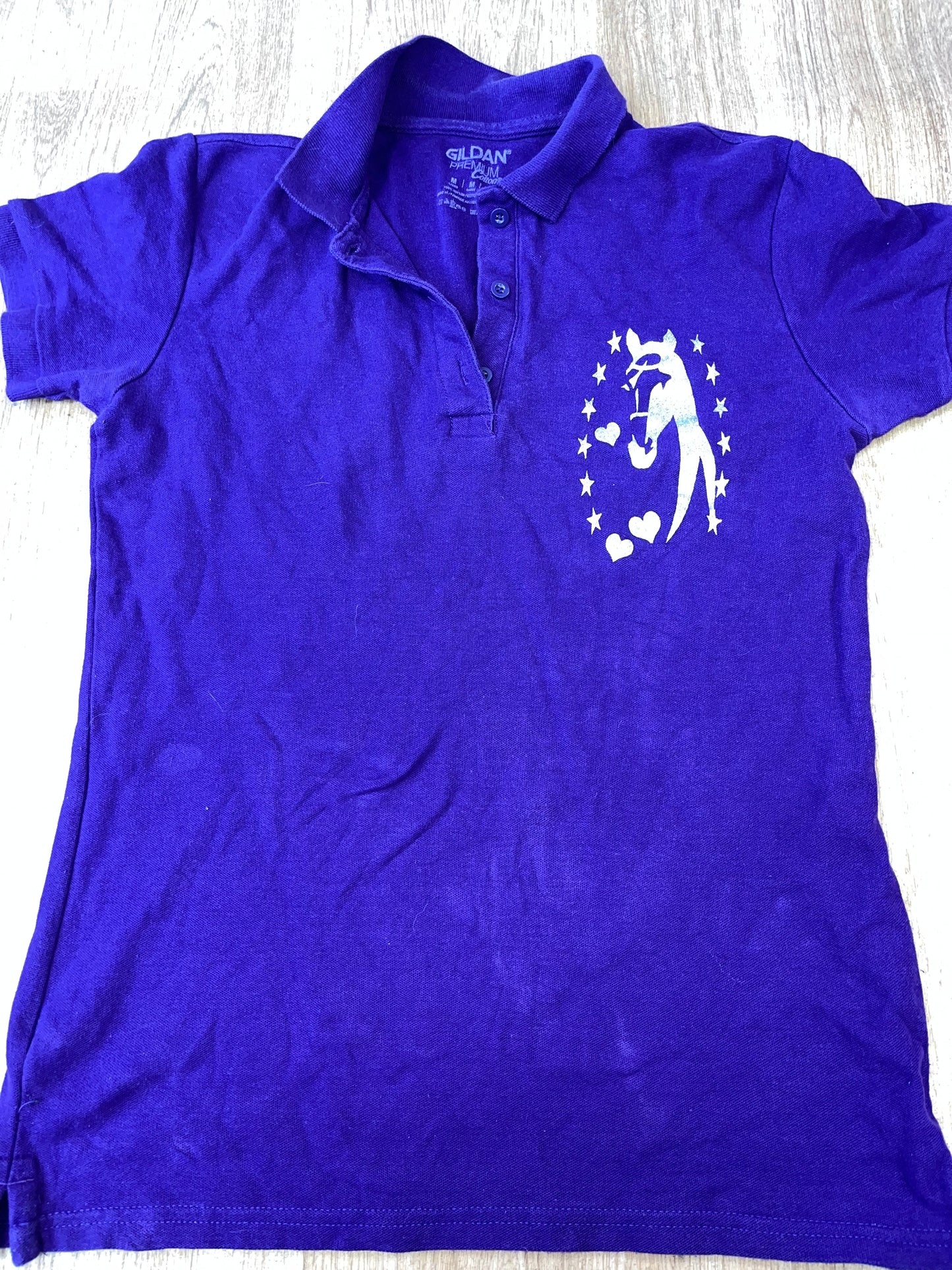 Gildan Ladies Polo Shirt Size Medium