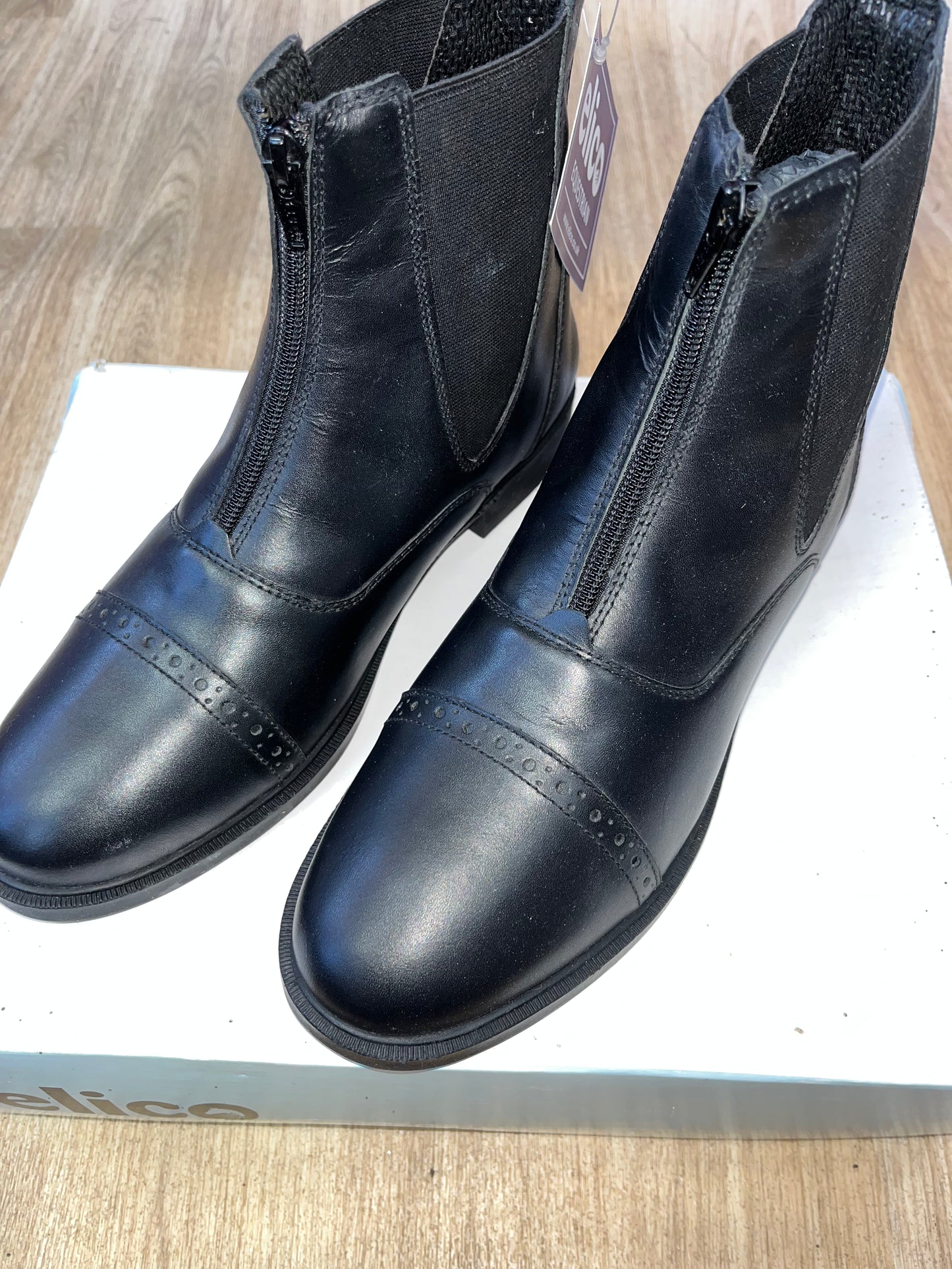 Elico Zipped Paddock Boots Black Size 41