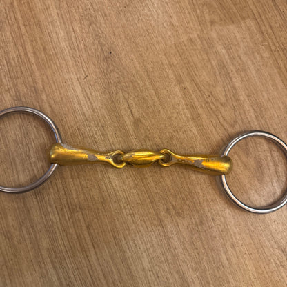 5.5” Gold Coloured Lozenge Loose Ring Snaffle