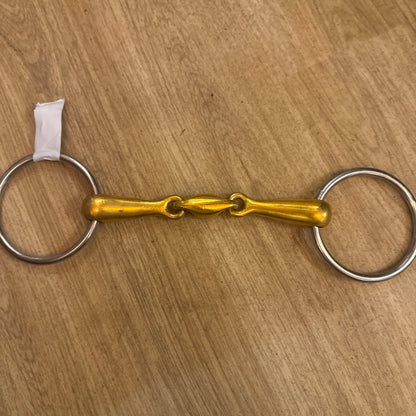 5.5” Gold Coloured Lozenge Loose Ring Snaffle