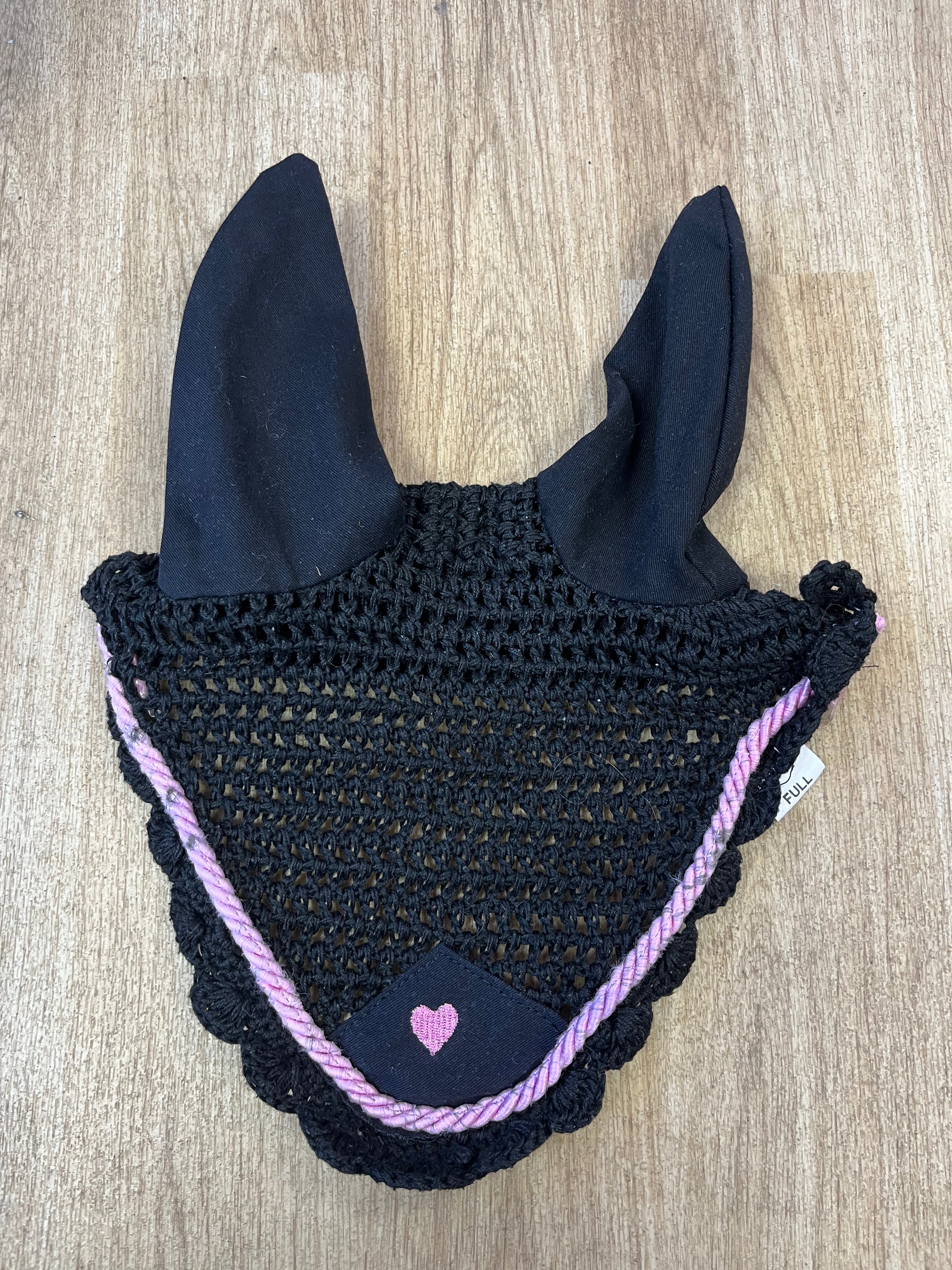 Black / Light Pink Trim Ears Full