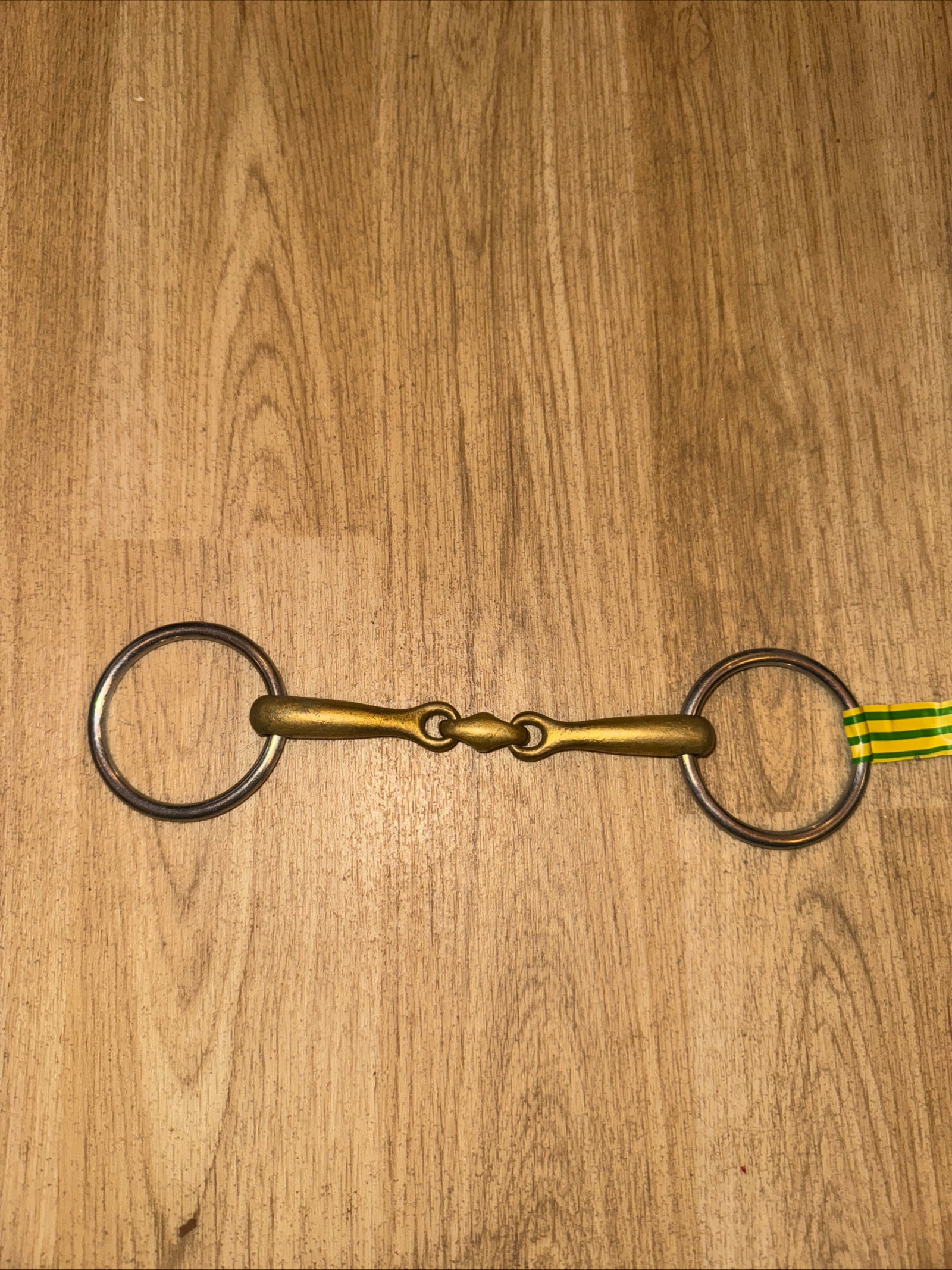 Gold Coloured Lozenge Loose Ring Snaffle 5”