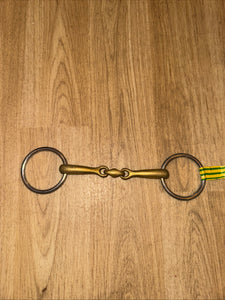 Gold Coloured Lozenge Loose Ring Snaffle 5”