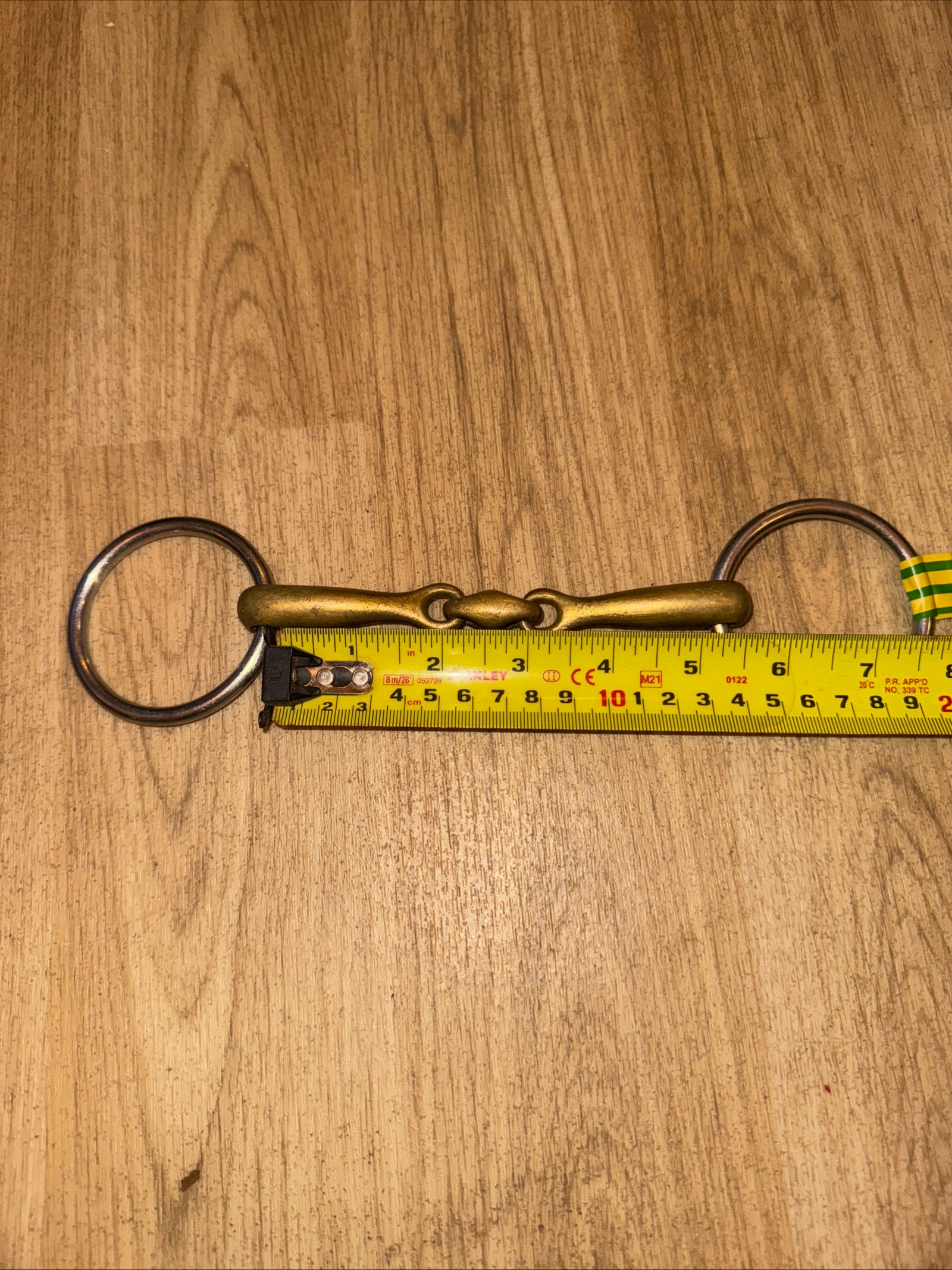 Gold Coloured Lozenge Loose Ring Snaffle 5”
