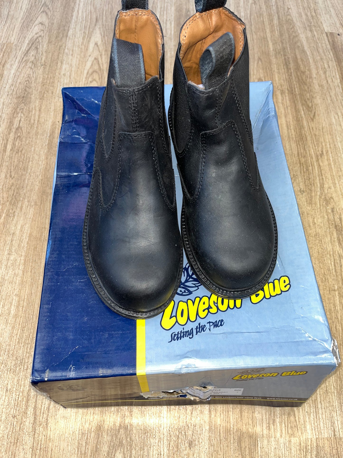 Loveson Blue Hanover Adult Jodphur Boots Black Size 7