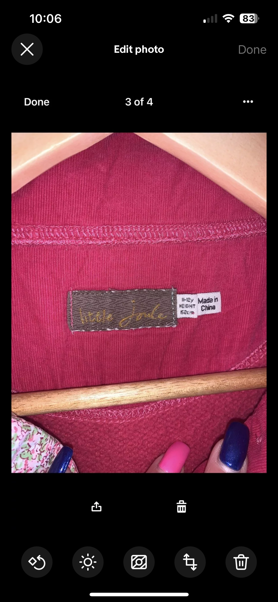 Little Joules Polar Fleece Jumper Size 11/12 Years