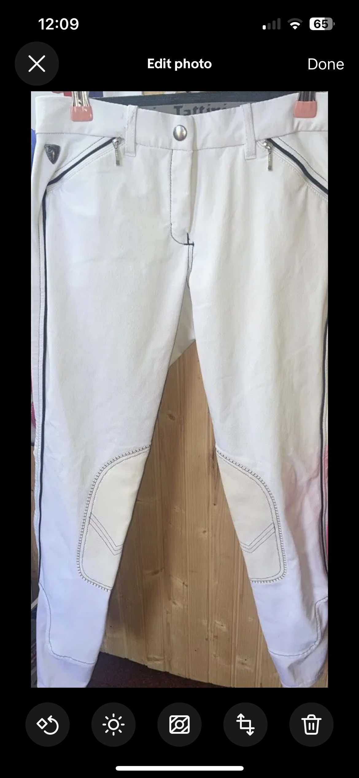 Tattini White Competition Breeches Size 22”14/15Yrs