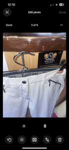 Tattini White Competition Breeches Size 22”14/15Yrs
