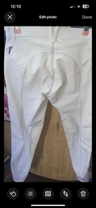 Tattini White Competition Breeches Size 22”14/15Yrs