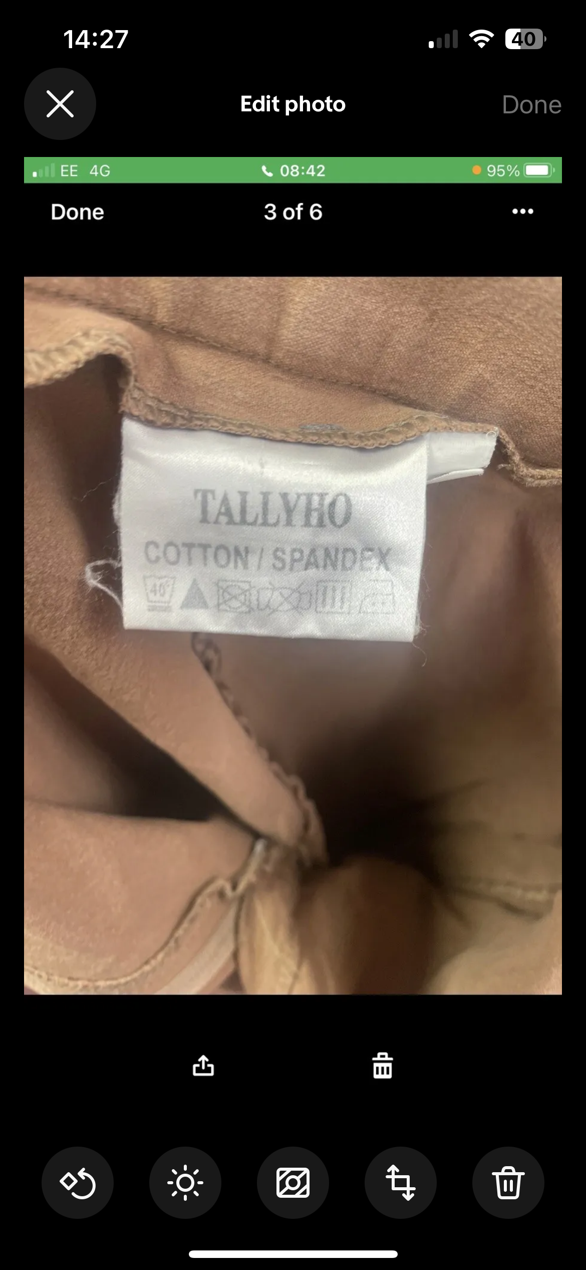 Tally Ho Breeches Size 26”