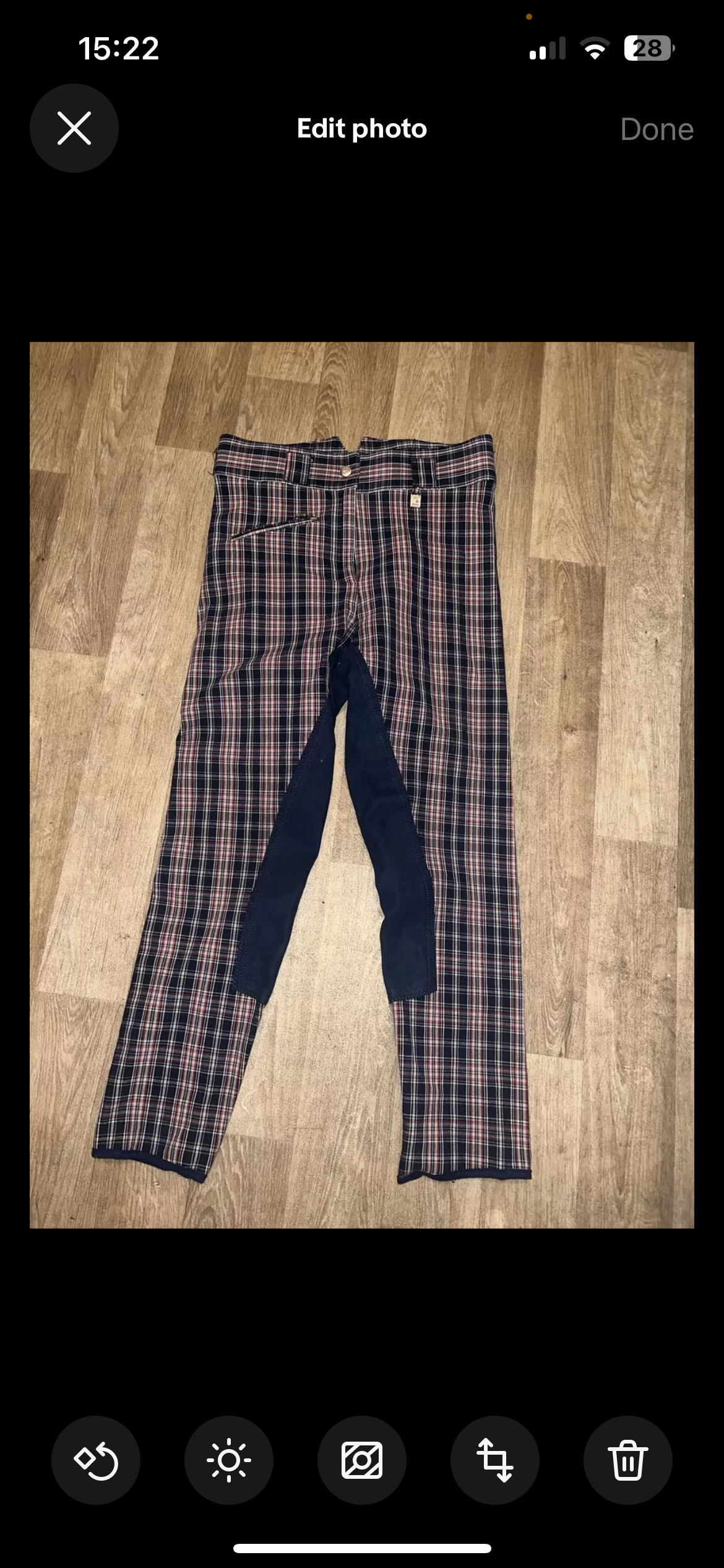 Cavallo Ladies Breeches Check Size 26”