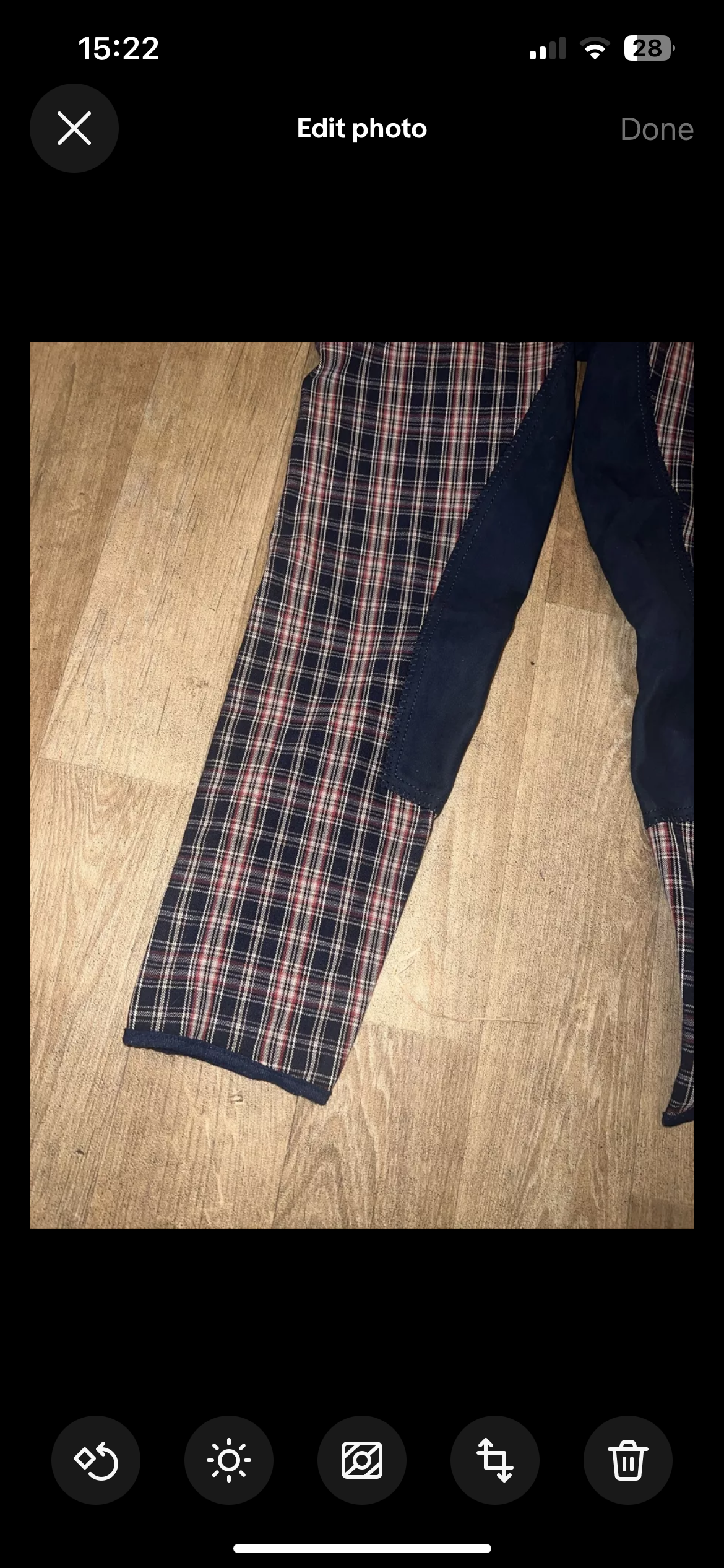 Cavallo Ladies Breeches Check Size 26”