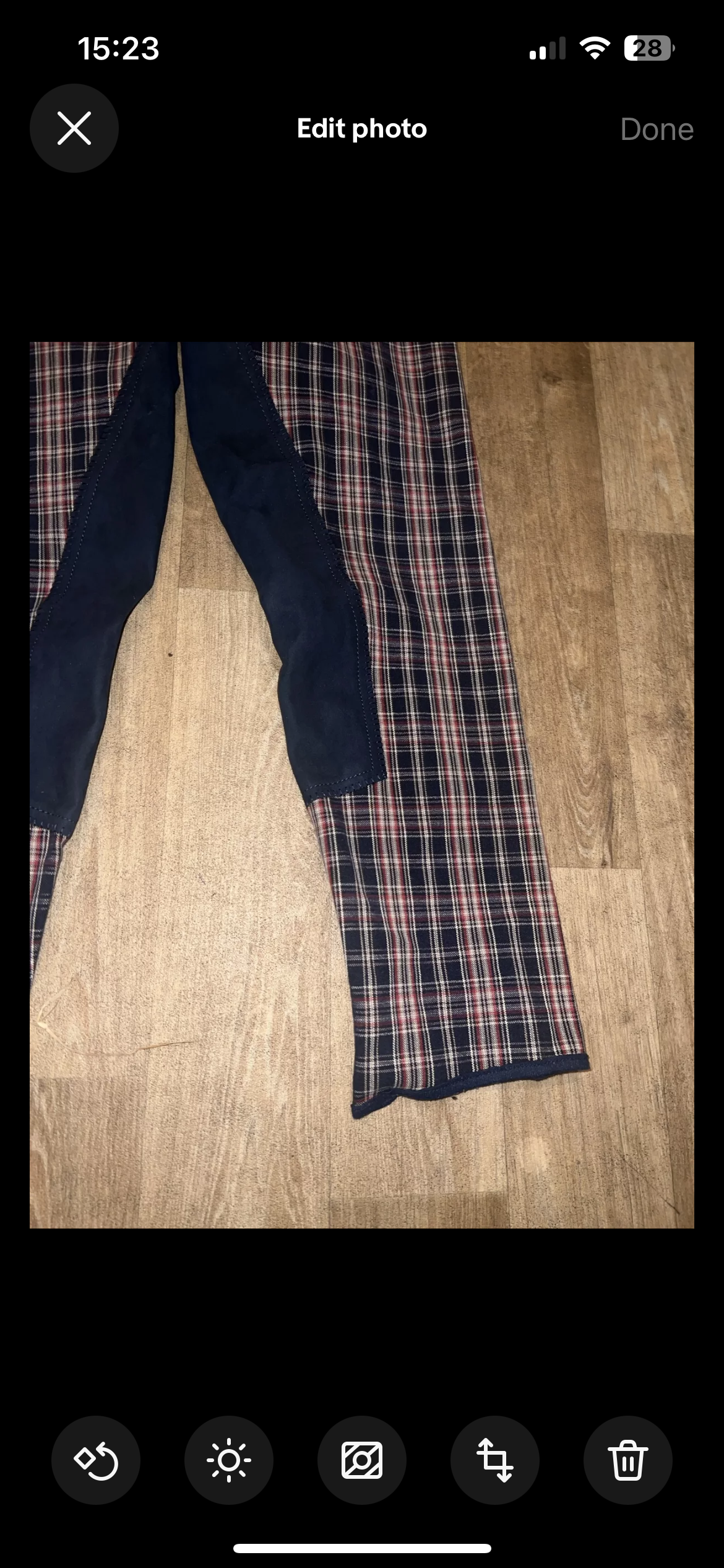 Cavallo Ladies Breeches Check Size 26”