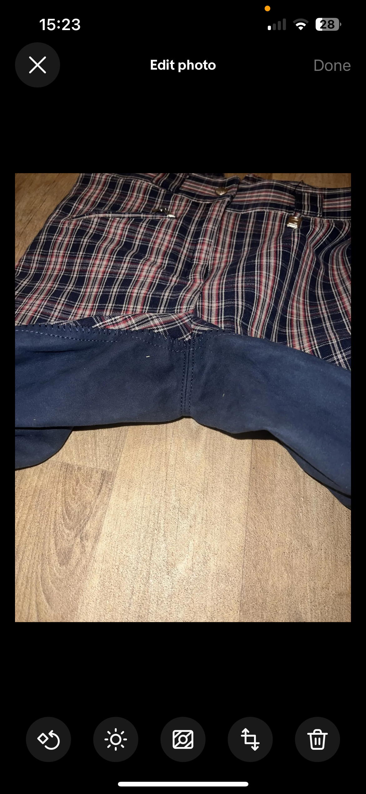 Cavallo Ladies Breeches Check Size 26”