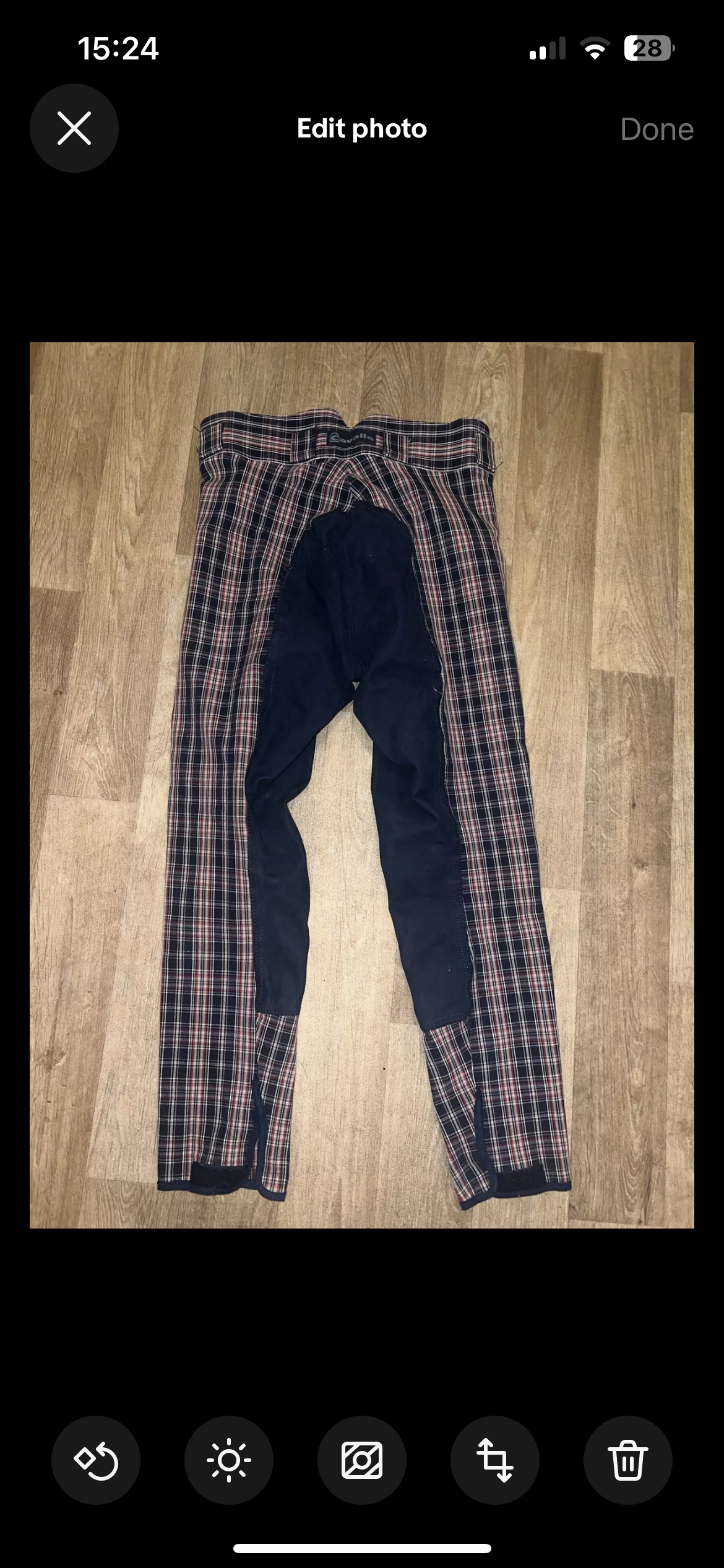 Cavallo Ladies Breeches Check Size 26”