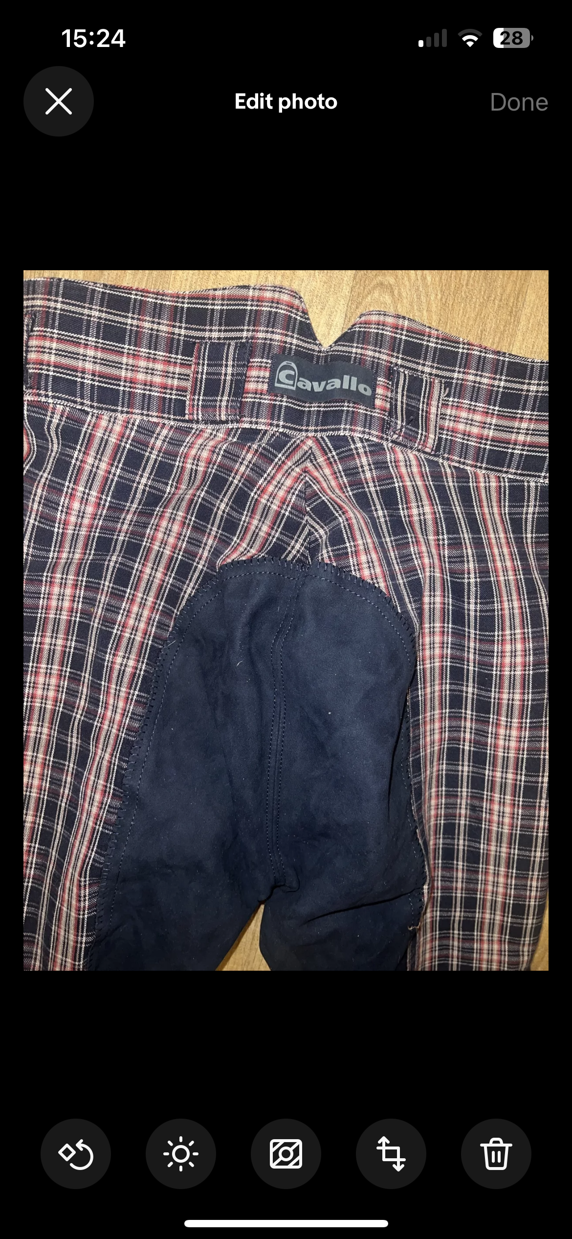 Cavallo Ladies Breeches Check Size 26”