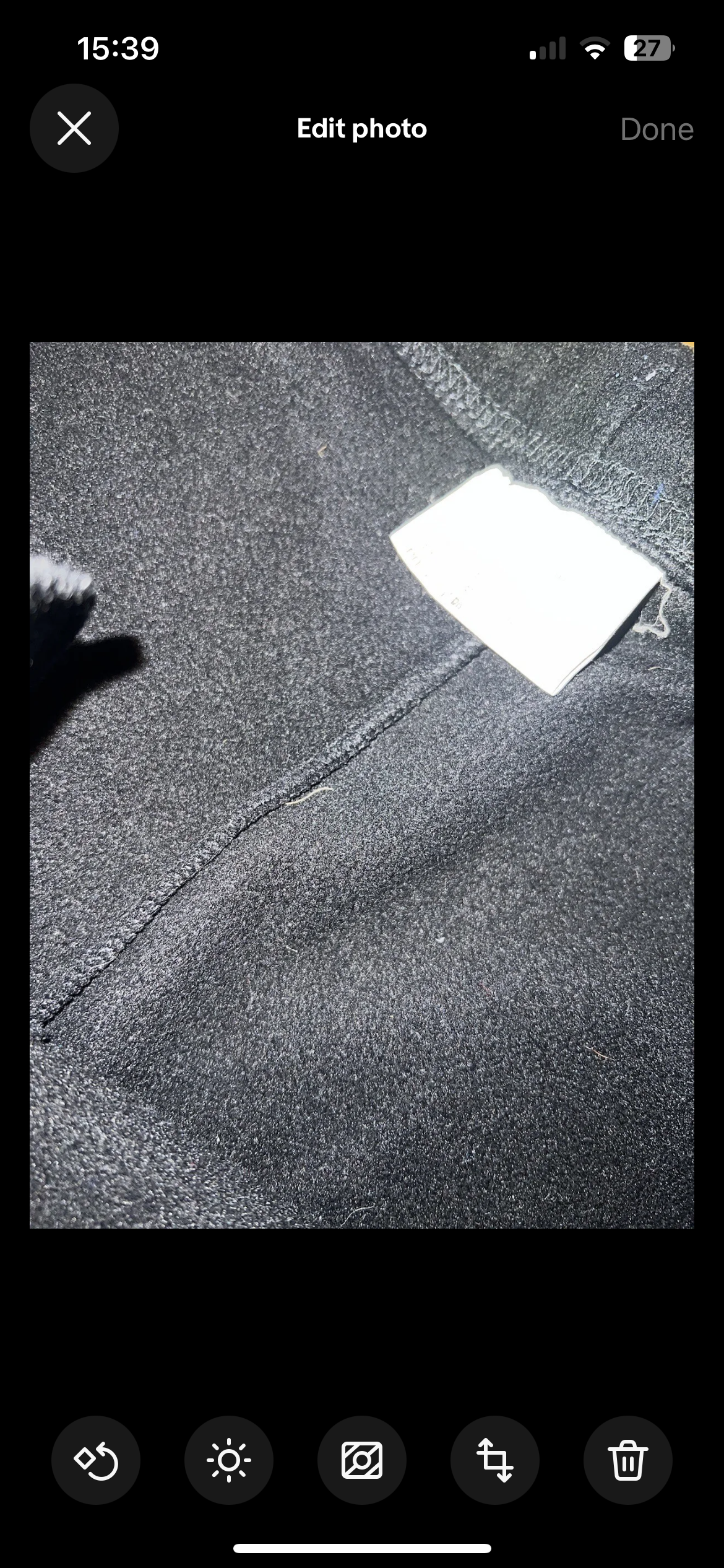 Fleece Black Jodphurs Size 28”