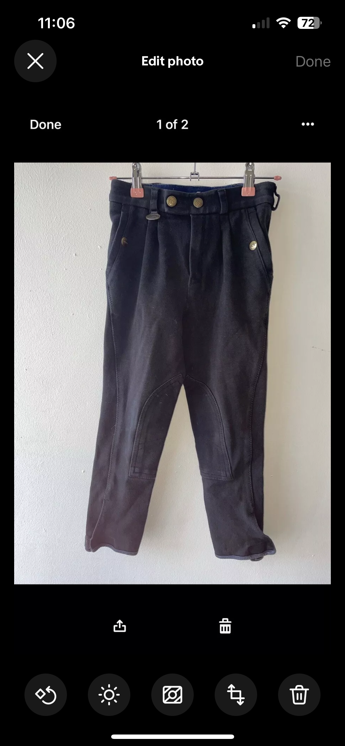 Equetech Black Children’s Breeches Size 22”