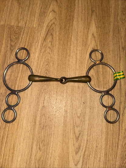 5” Copper Mix 3 Ring Gag - Bubble Bit