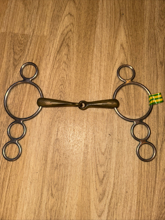 5” Copper Mix 3 Ring Gag - Bubble Bit