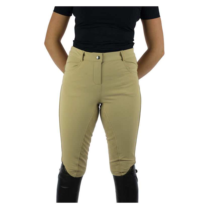 Apollo Air Storm Ladies Breeches - Beige Flint Black