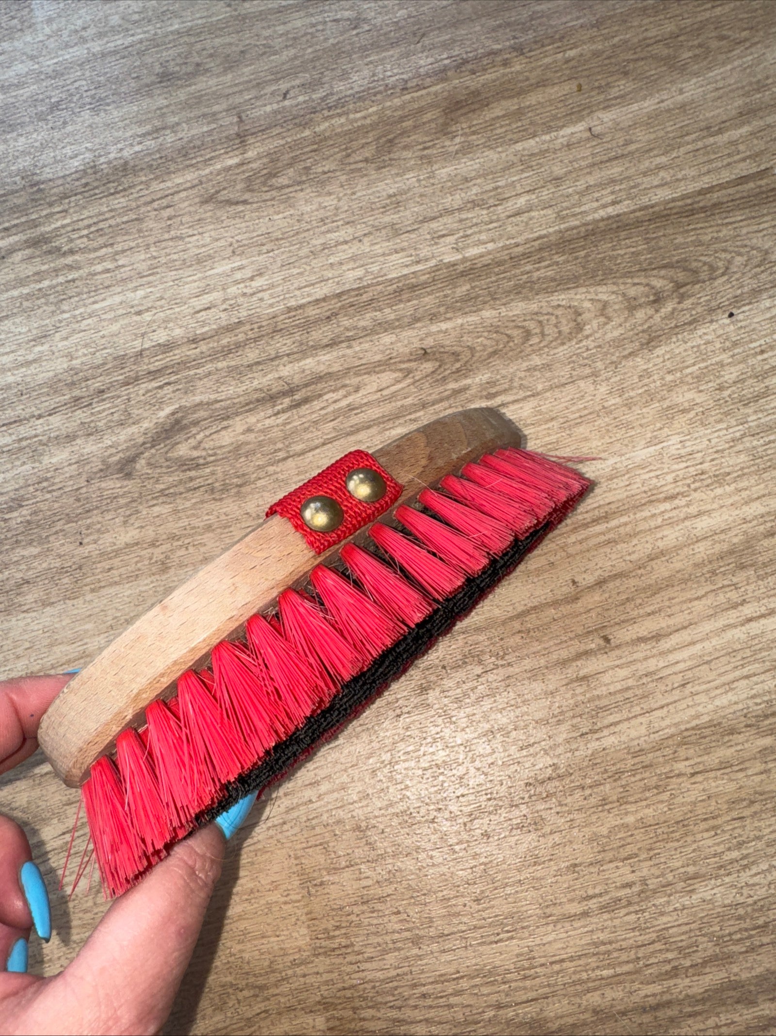 Red Wooden Backed Body Brush - FREE POST