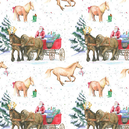 Christmas Wrapping Paper : Horse and Carriage