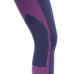 Dublin Supa-Fit Zip Up Euro Seat Ladies Jodhpurs - Graphite/Purple - Age 16 / 27”