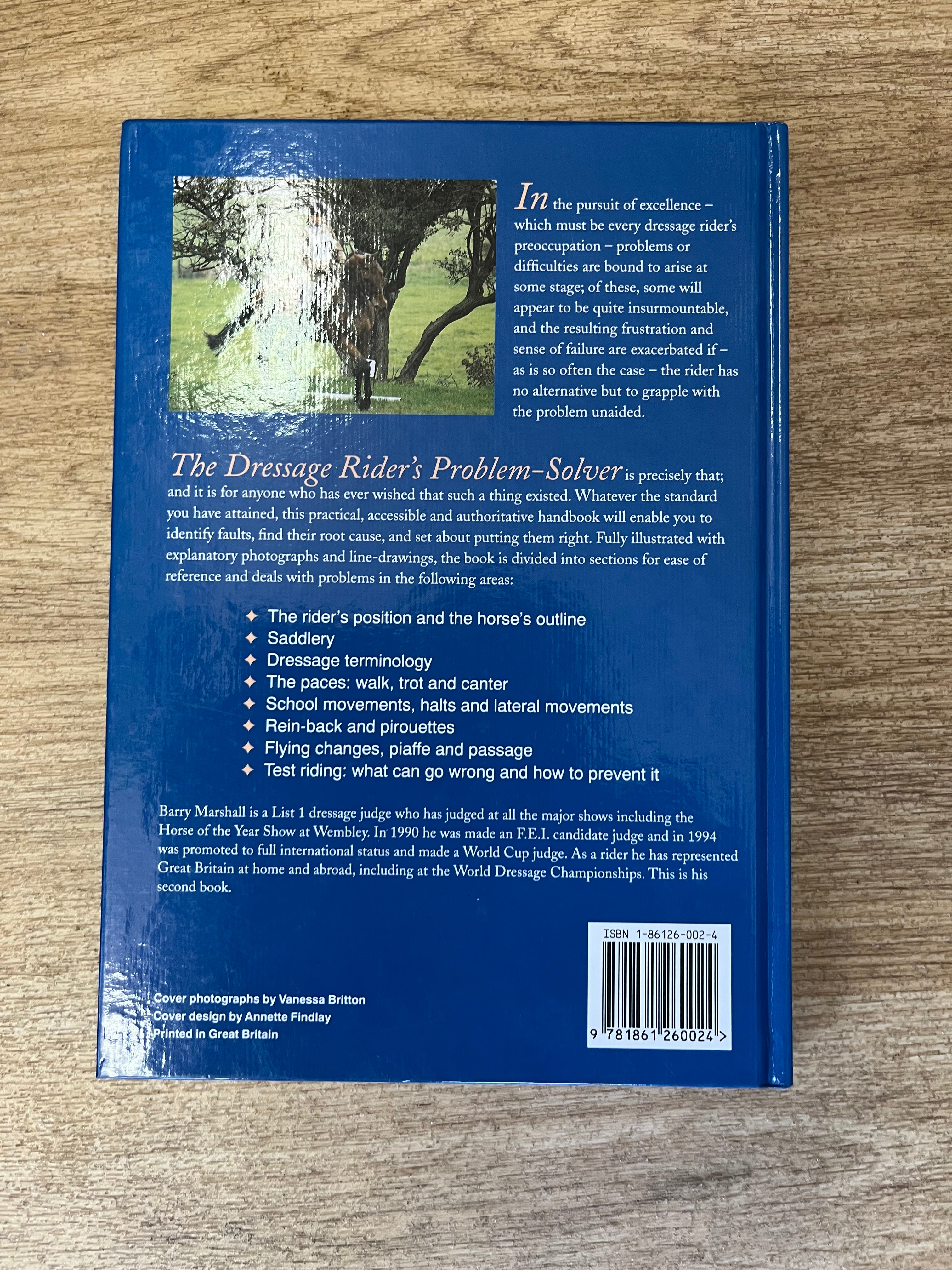 The Dressage Riders Problem Solver By Barry Marshall Hardback