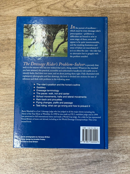 The Dressage Riders Problem Solver By Barry Marshall Hardback