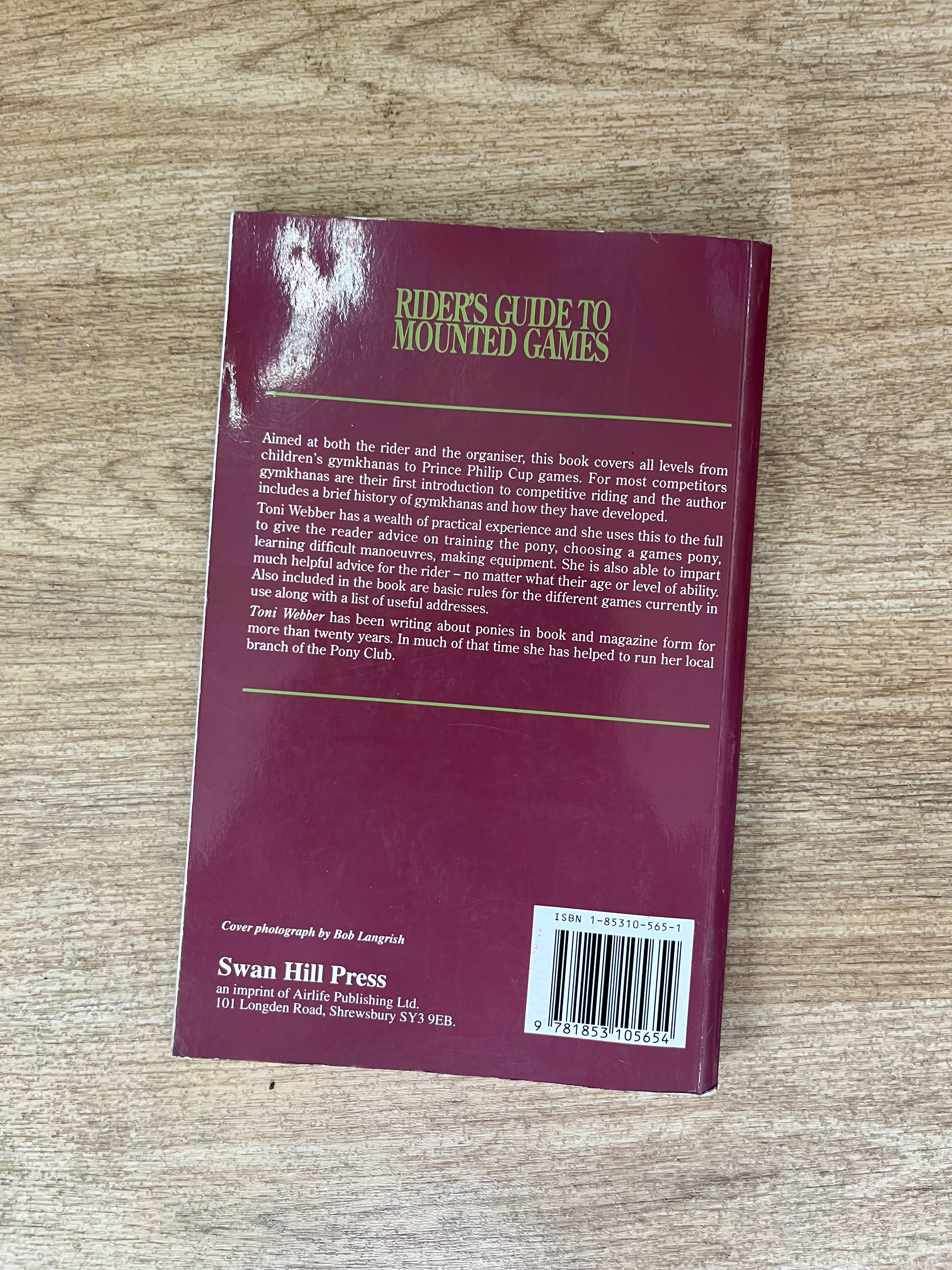 Riders Guide To Mounted Games Paperback Book By Toni Webber