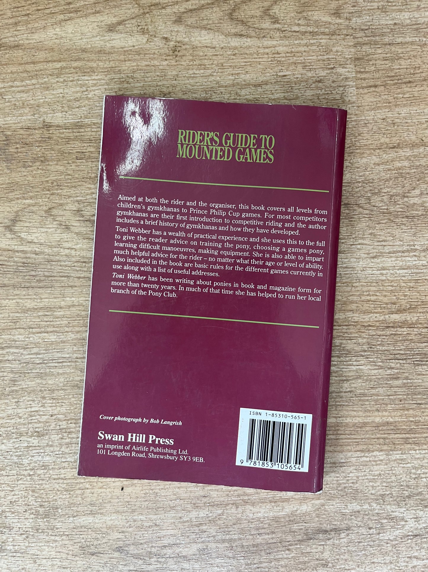 Riders Guide To Mounted Games Paperback Book By Toni Webber
