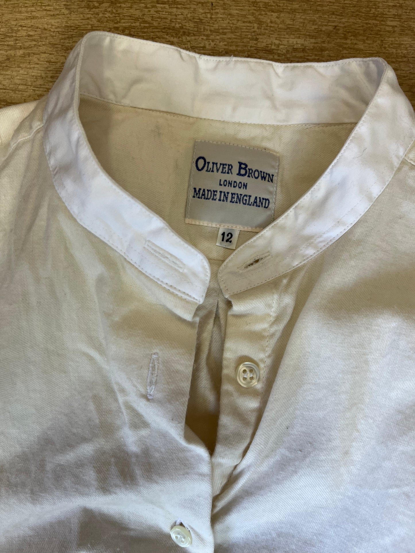 Oliver Brown Long Sleeved Show Shirt Size 12