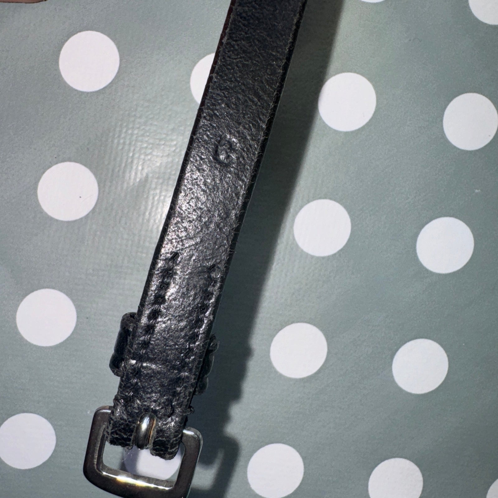 English Black Cob Leather Throatlash Strap - Double Buckle