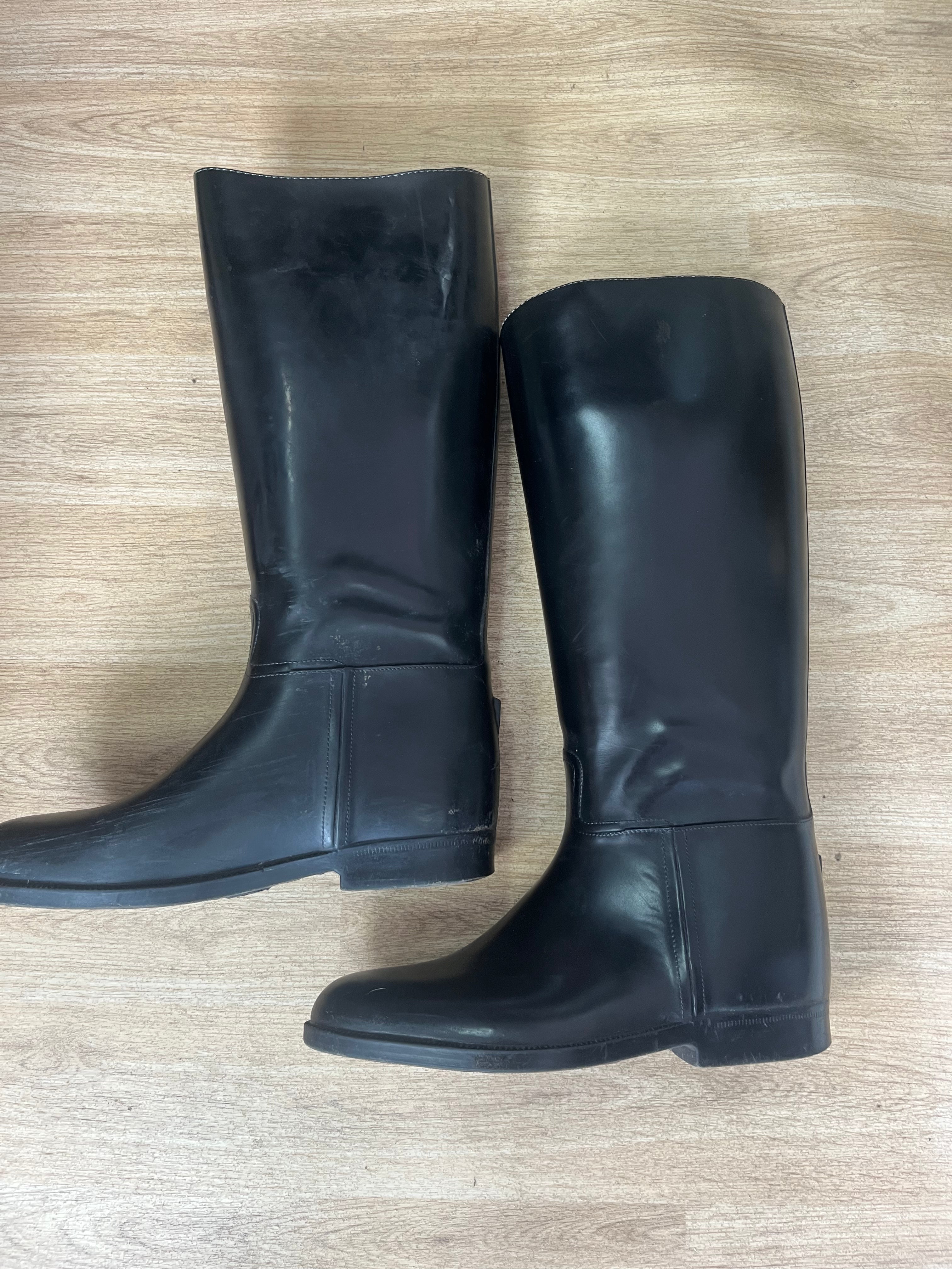 Stylo X Wide Long Rubber Riding Boots Size 7