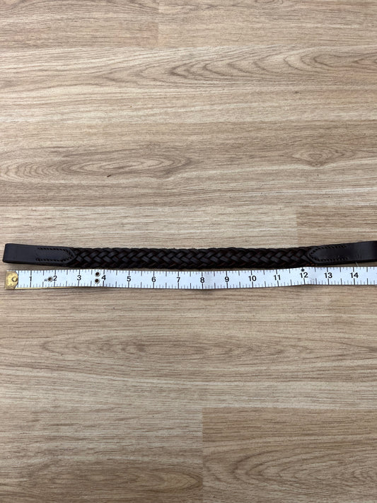 Plaited Brown Pony Browband 15”