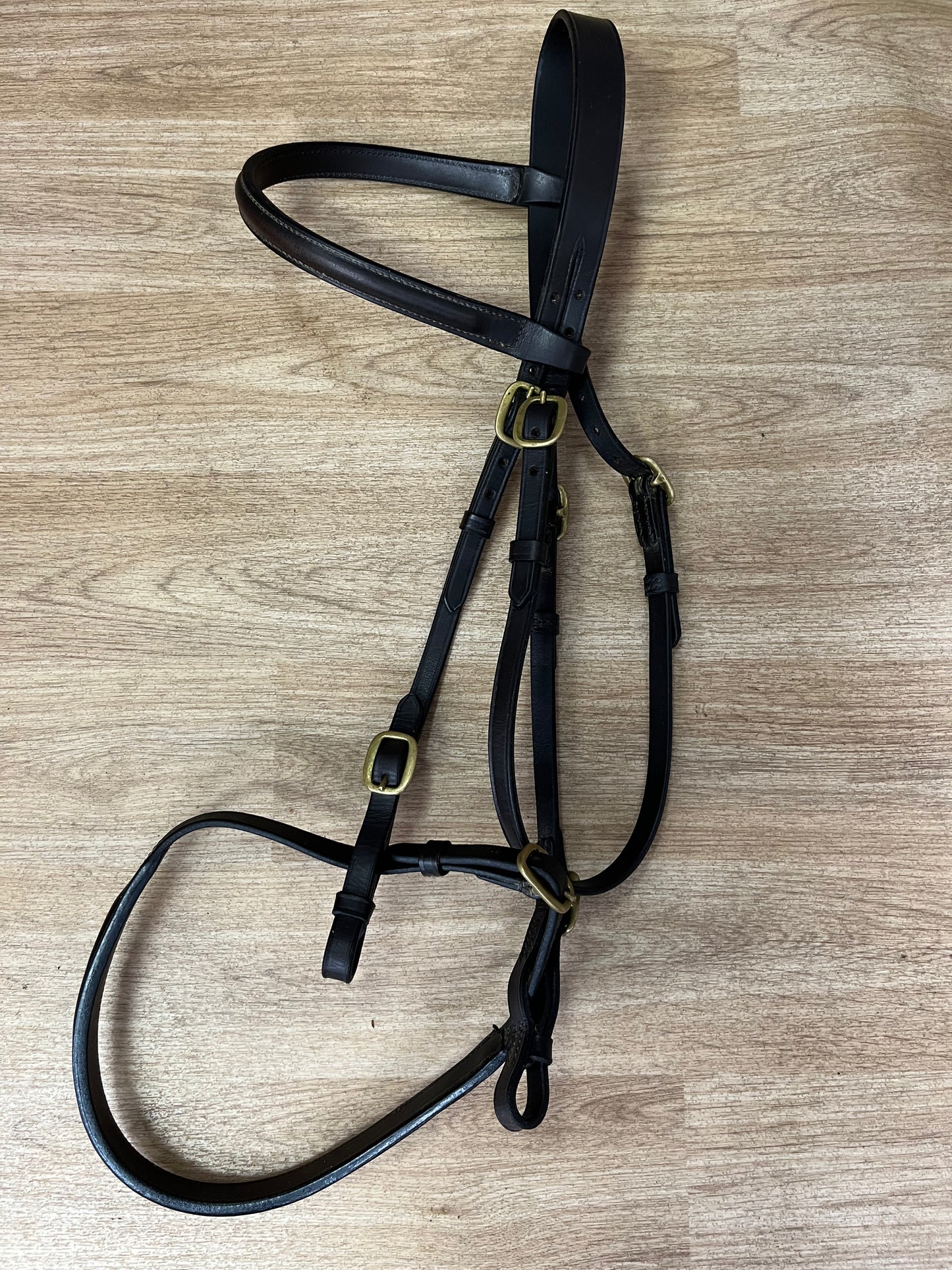 English Leather Brown Full Size Inhand Horse Bridle
#66