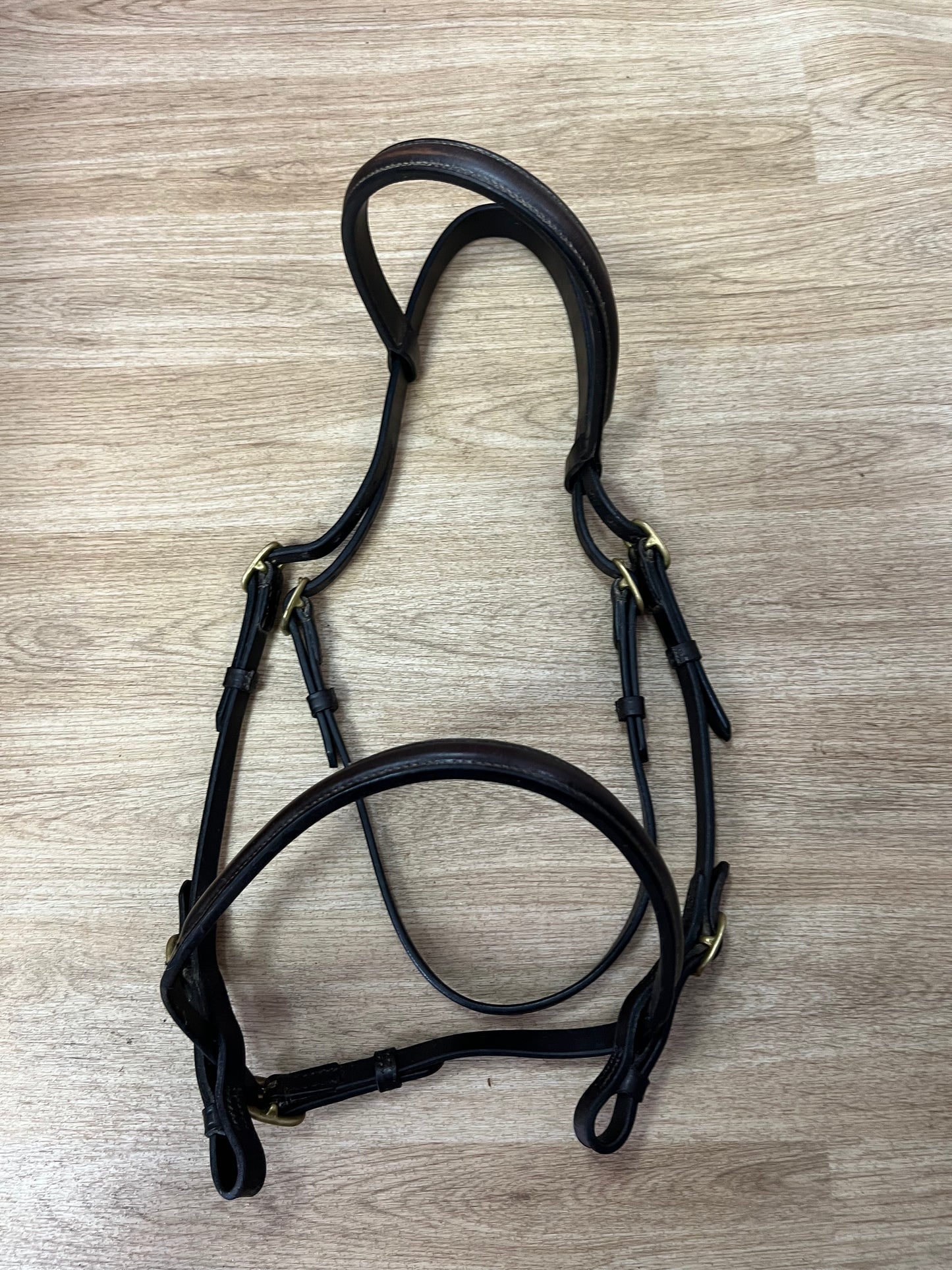 English Leather Brown Full Size Inhand Horse Bridle
#66