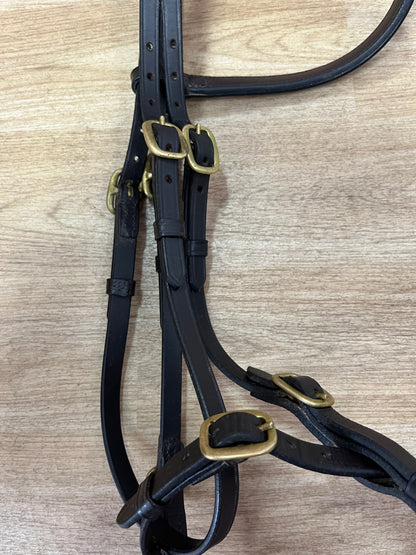 English Leather Brown Full Size Inhand Horse Bridle
#66
