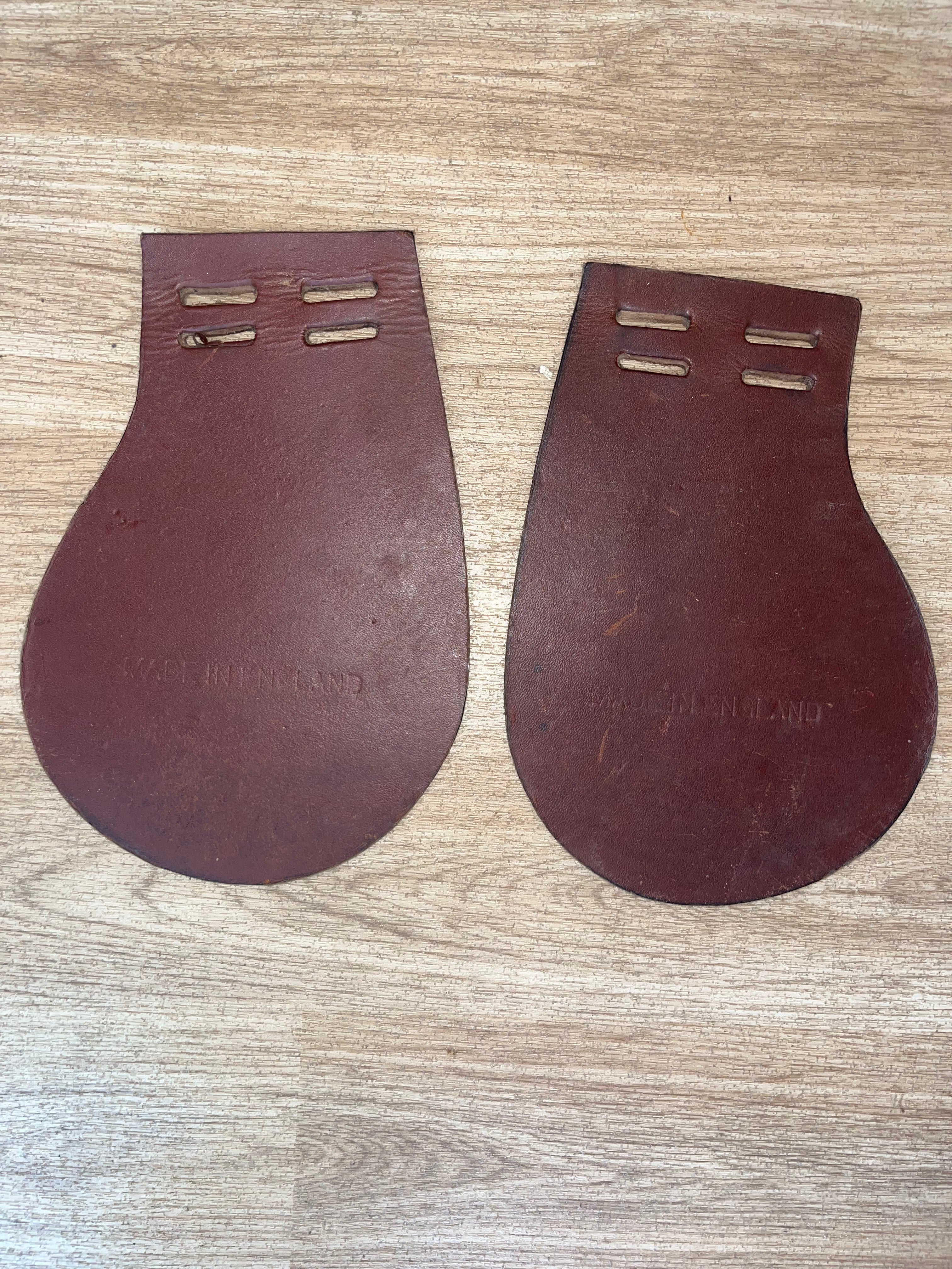 English Leather Saddle Girth Guard Spare Brown