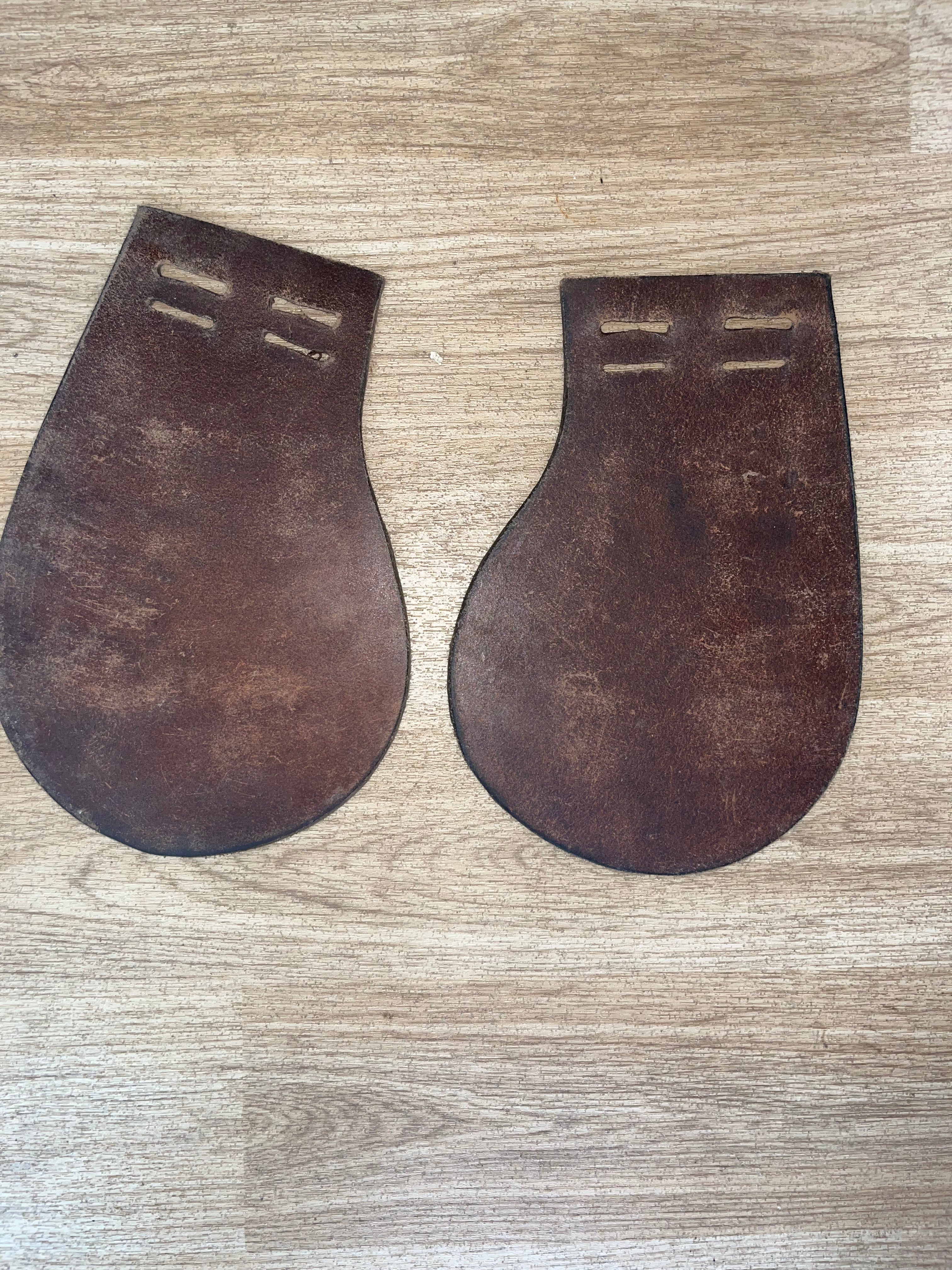 English Leather Saddle Girth Guard Spare Brown