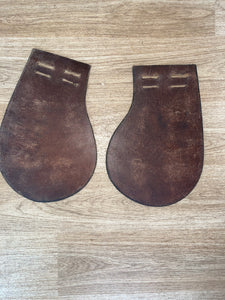 English Leather Saddle Girth Guard Spare Brown