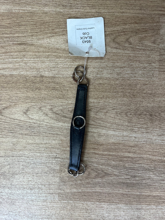 Black Leather Curb Chain Cob