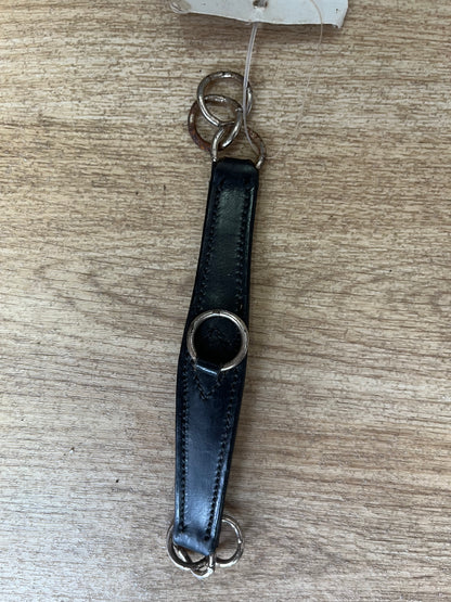 Black Leather Curb Chain Cob