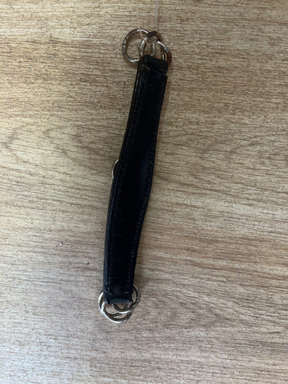 Black Leather Curb Chain Cob