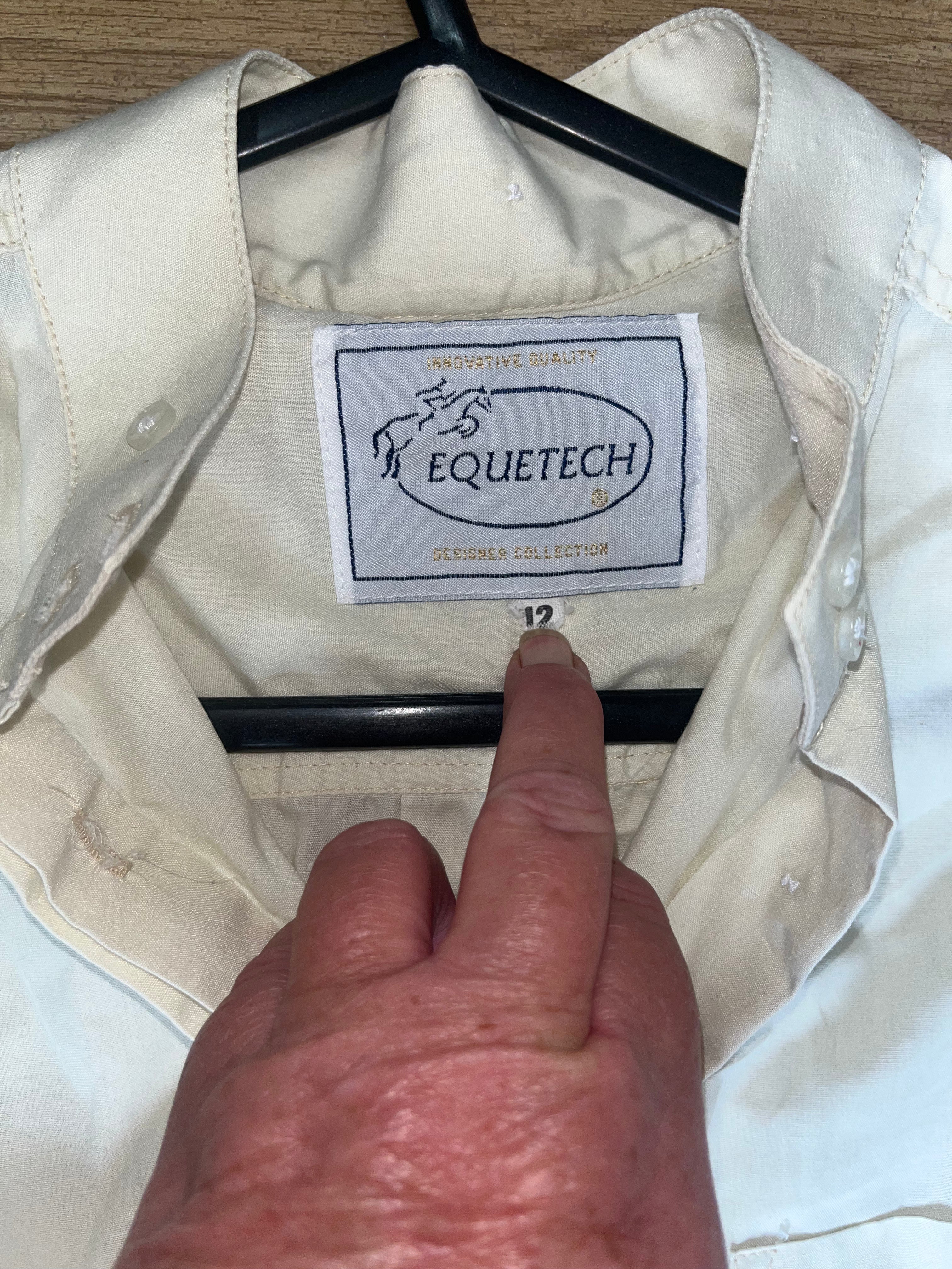 Equetech Ladies Stock Shirt Size 12