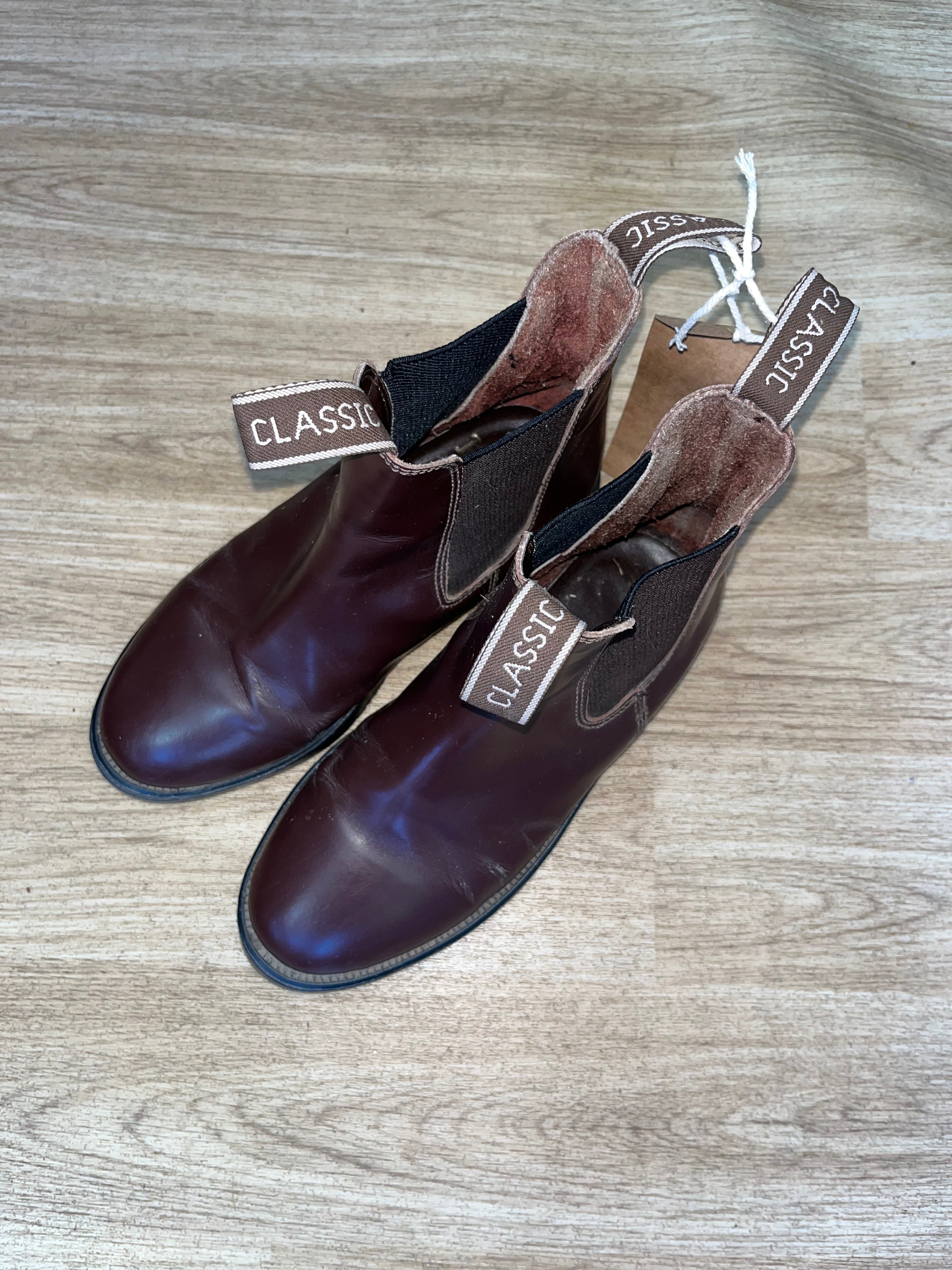 Rhinegold Classic Brown Short Jodphur Boots Size 4